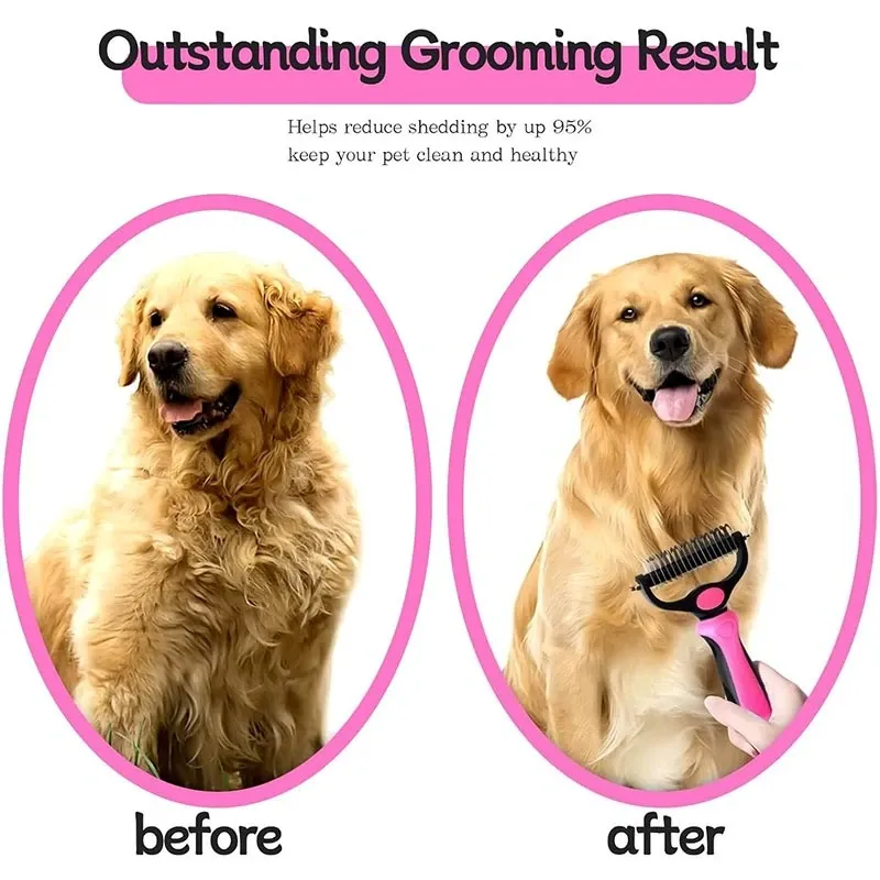 Self-Cleaning Pet Deshedding Brush 3