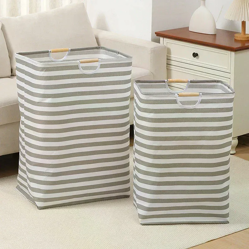 Black Foldable Linen Laundry Basket 3