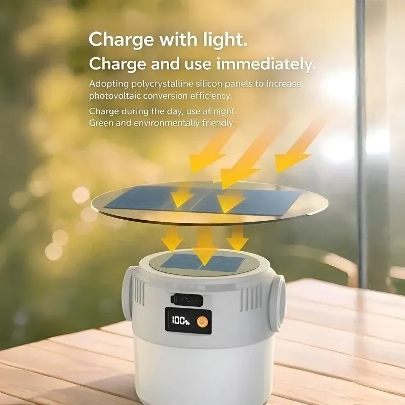 Solar Camping Lantern USB Rechargeable 5