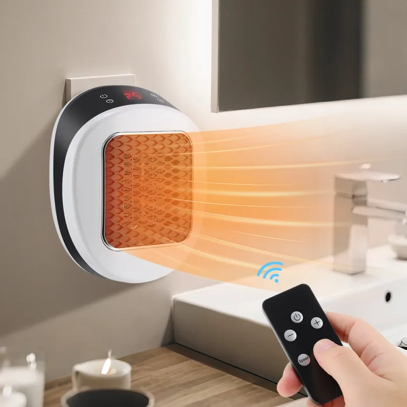 600W Mini Wall Plug Heater with Remote 1