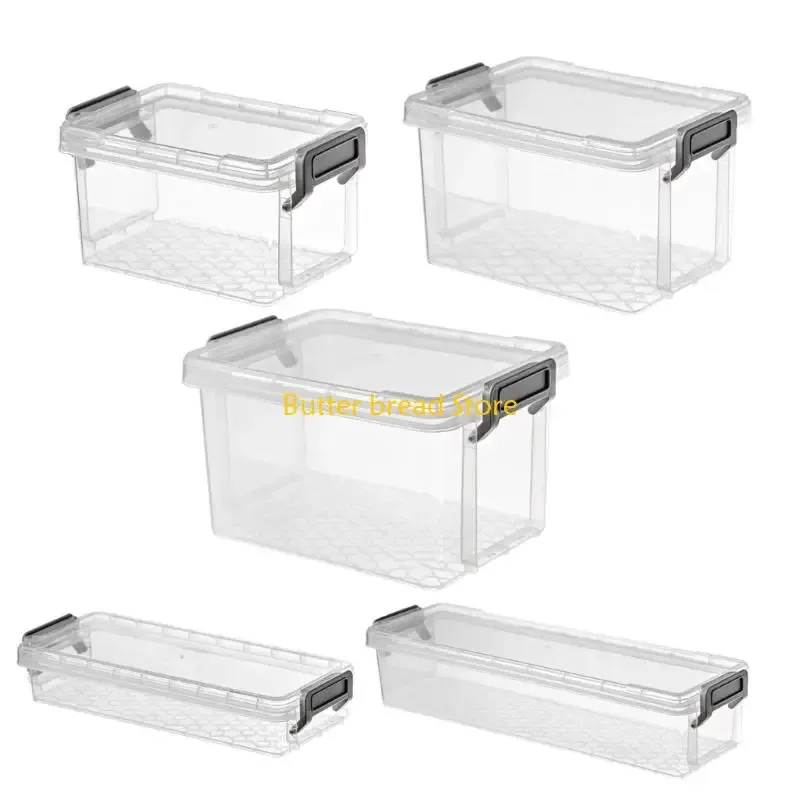 W89C Clear Stackable Storage Bins 1