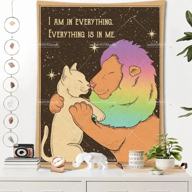Sun Moon Tarot Cat Tapestry 4