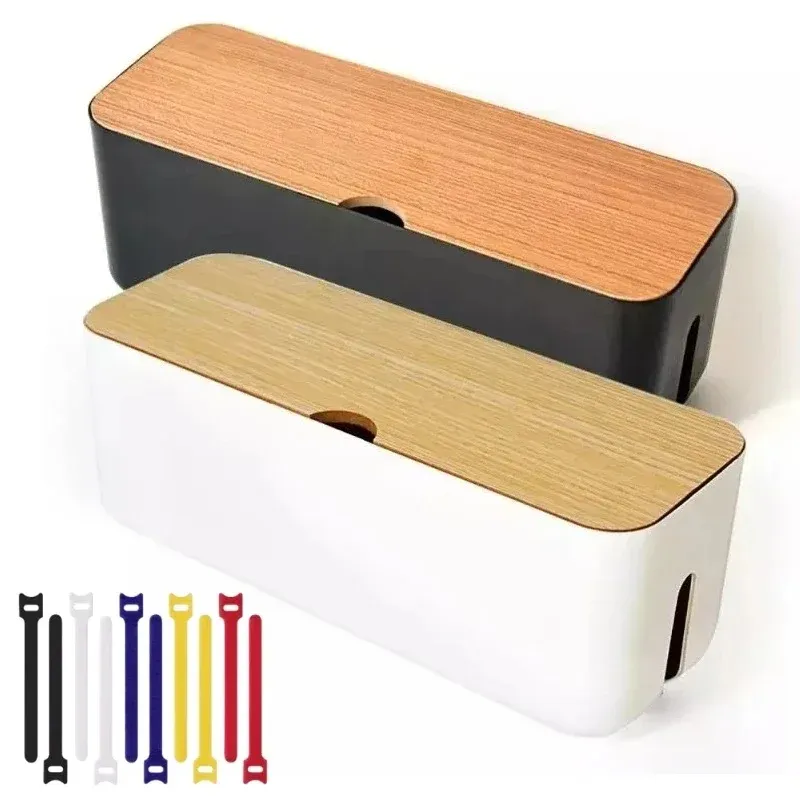 Bamboo Cable Storage Box 1