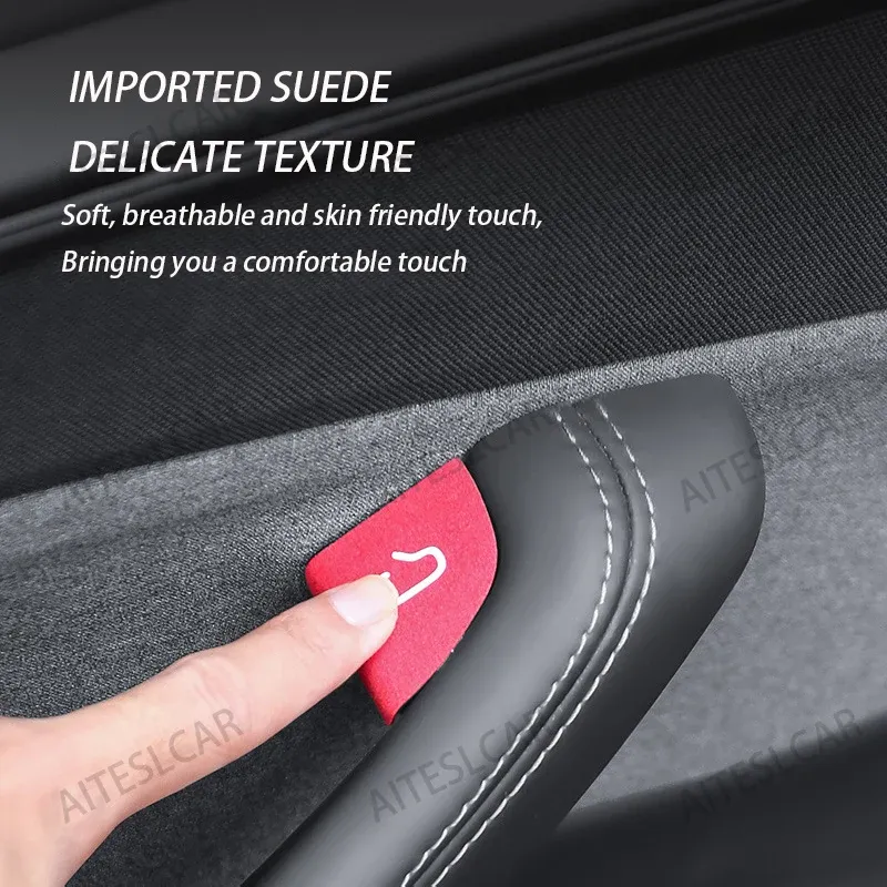Tesla Model 3/Y Suede Door Switch Trim 3