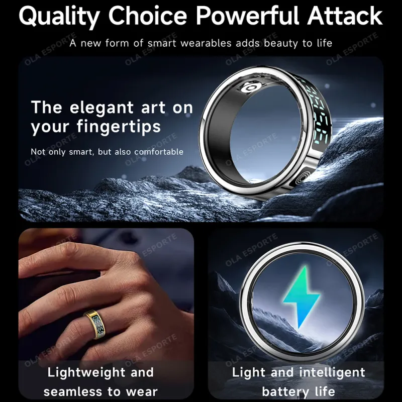 R12 Smart Ring with Touch Display 2