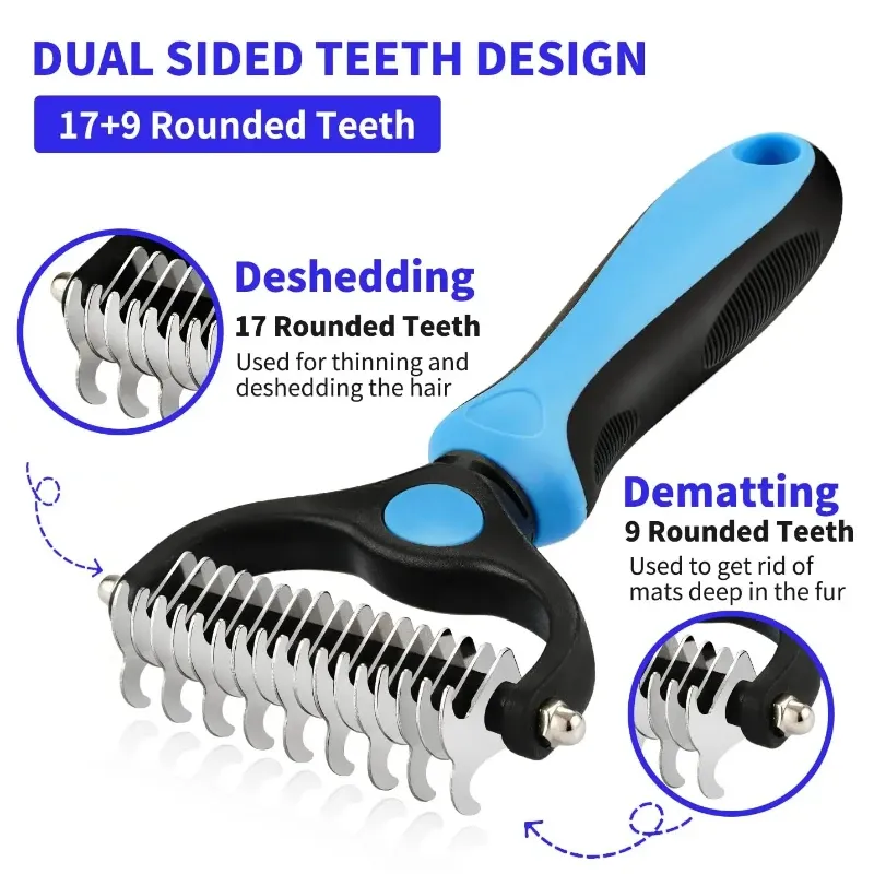 Self-Cleaning Pet Deshedding Brush 4