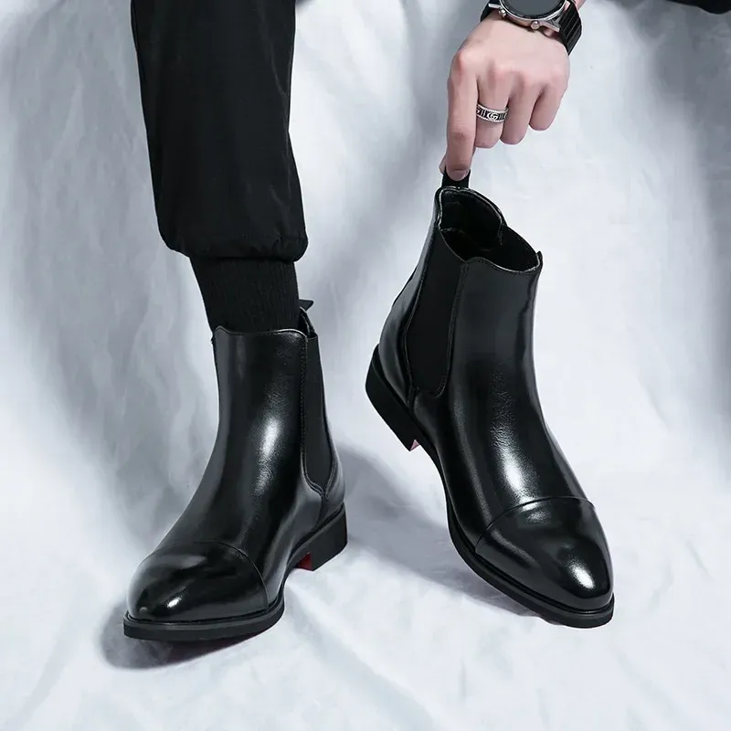 Men's Red Sole Chelsea Boots 3