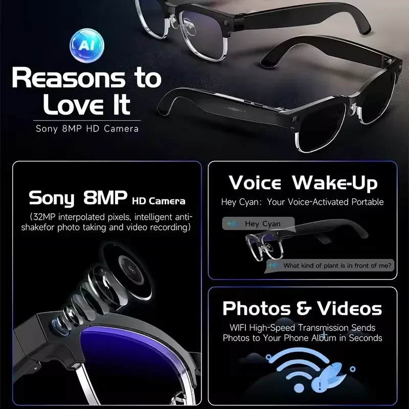 AI Smart Glasses 4K Camera & AI Chat 2