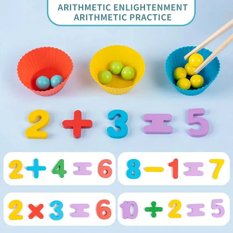 Wooden Clip Beads Sorting Toy 4