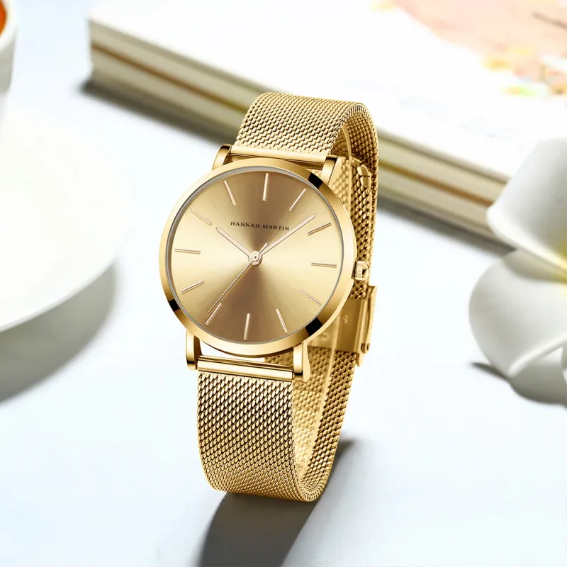 Nordic Minimalist Rose Gold Women's Watch 36mm 1
