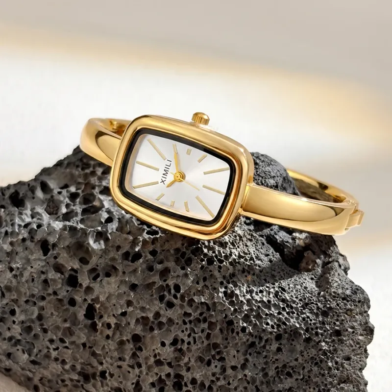 Minimalist Rectangular Bangle Watch for Women 6