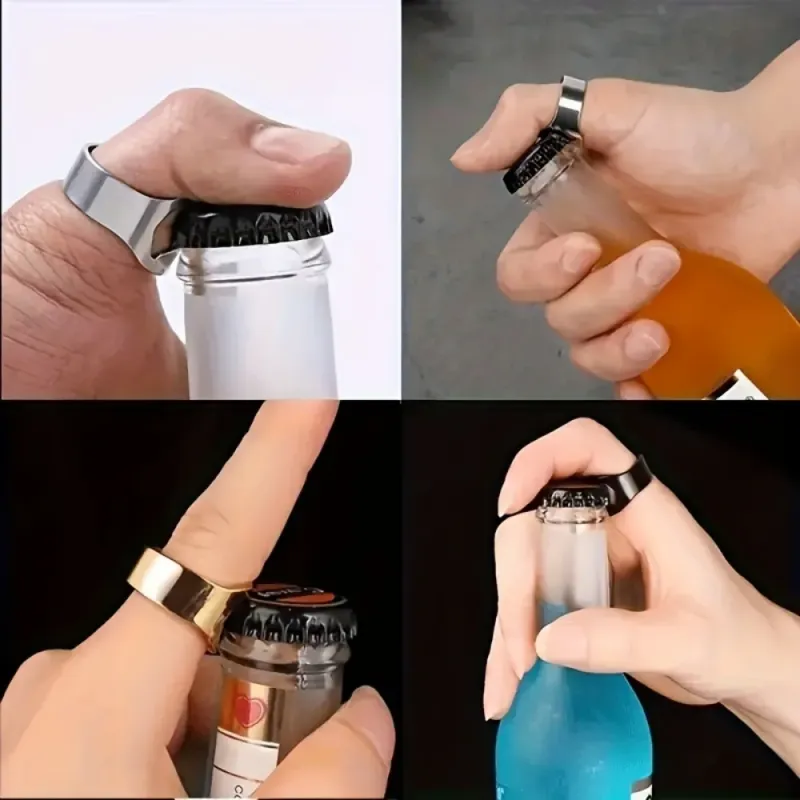 Stainless Steel Bottle Opener Ring (2-Pack) 1