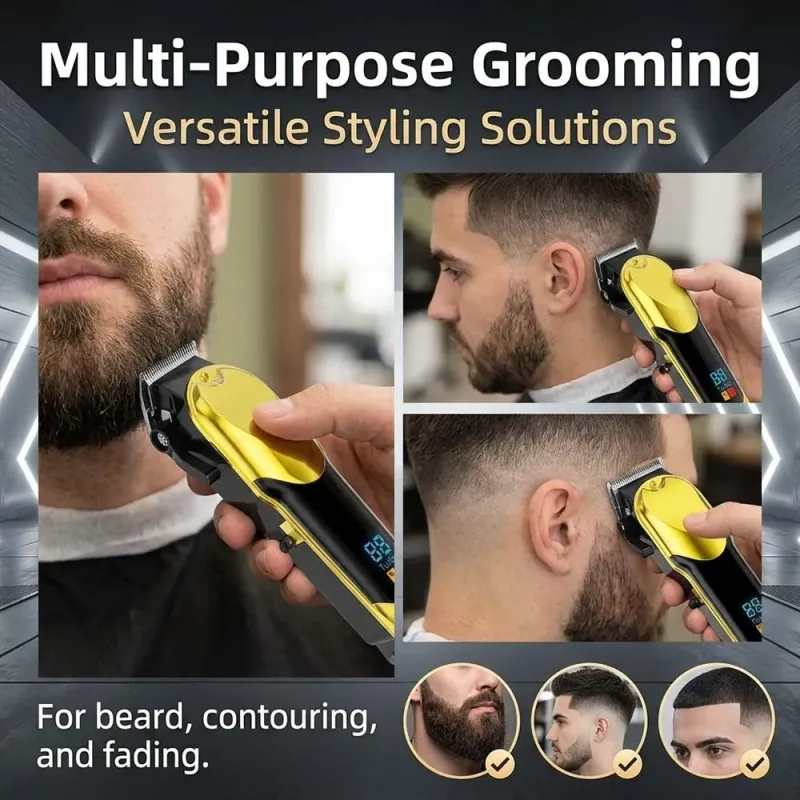 Cordless Hair Clipper & Trimmer Grooming Kit 6