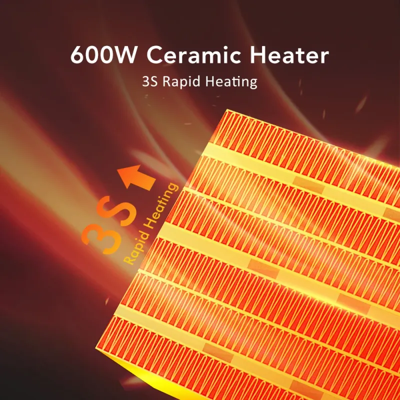 600W Mini Wall Plug Heater with Remote 4