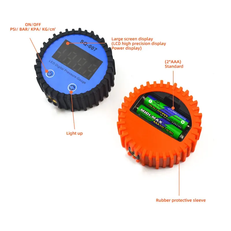 LED Digital Tire Pressure Gauge with Hose 4