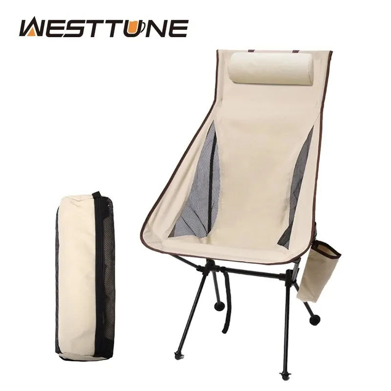 Portable Camping Chair with Headrest 1