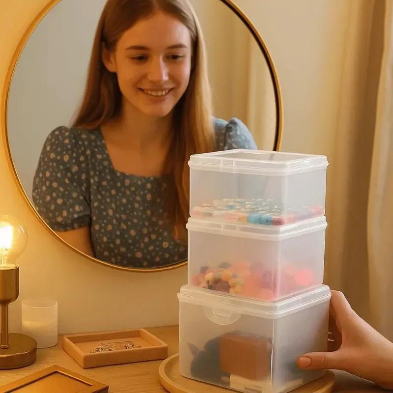 Clear Plastic Storage Box with Lid 5