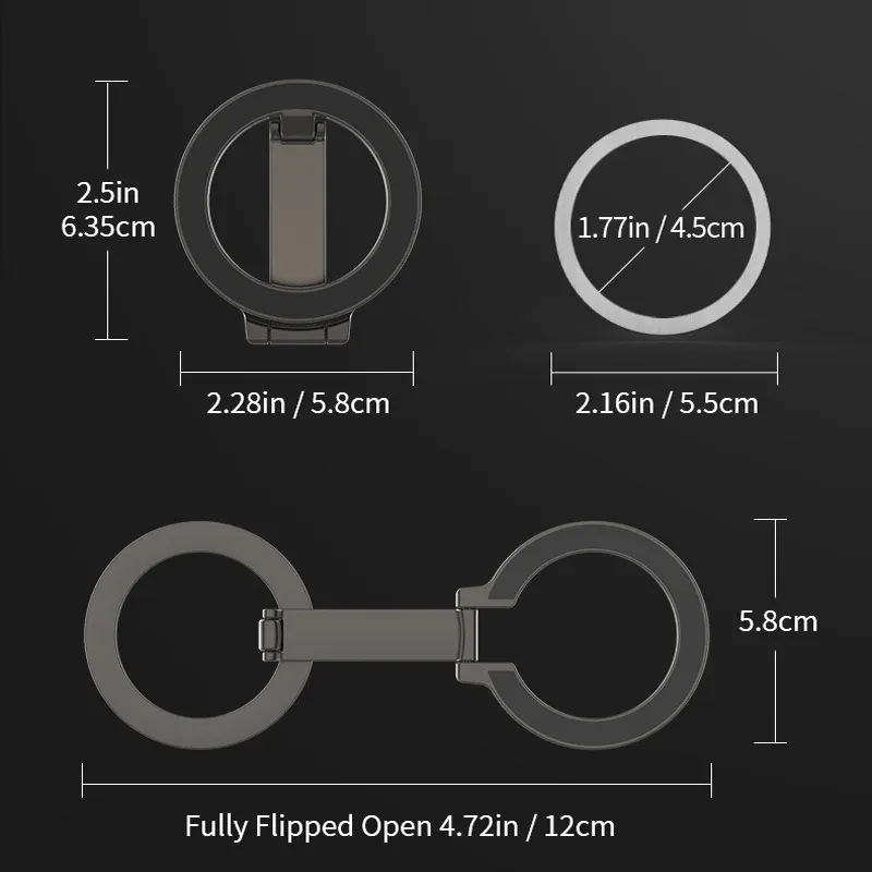 Magnetic Phone Ring Holder with Kickstand 6