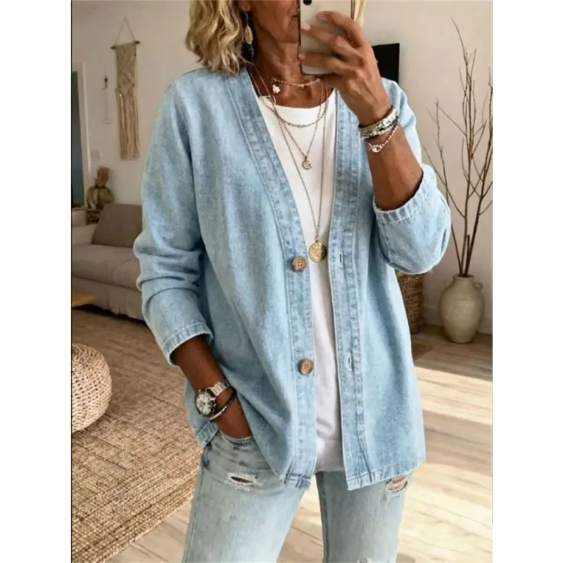 Women's Casual Denim Cardigan Jacket 4