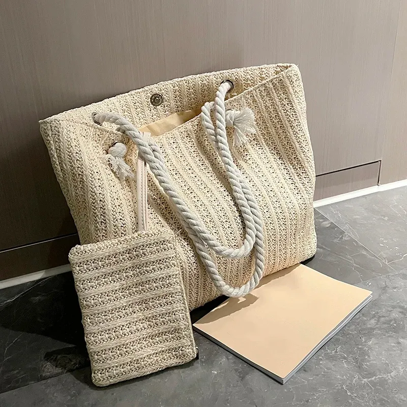 Handmade Bali Straw Tote Beach Bag 1