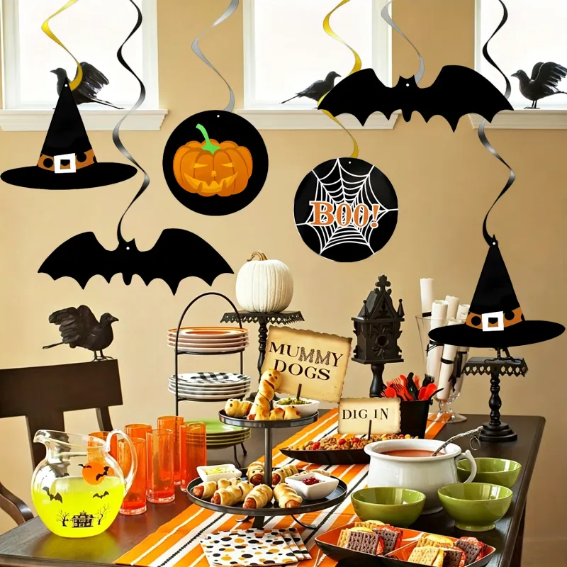 Halloween Swirl Hanging Cutouts Set 6