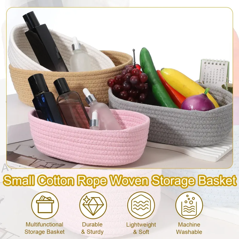 Cotton Rope Woven Storage Basket 6