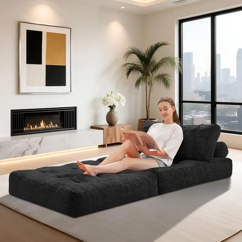 Convertible Sleeper Chair w/ Dual Pillows 4