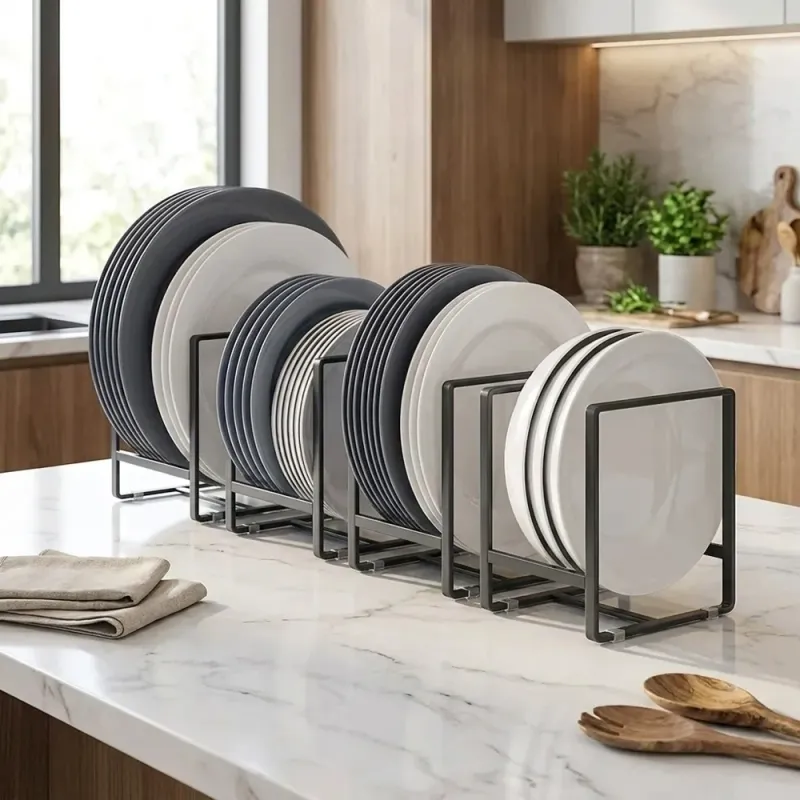 Plate Storage Organizer Rack 1