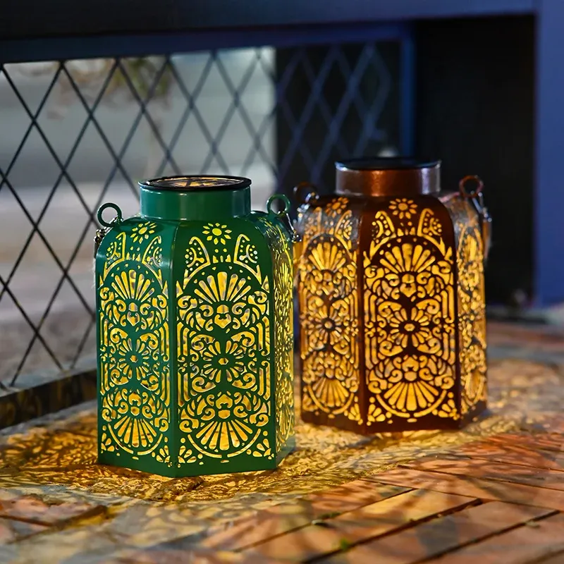 Solar Hexagon Hanging Lantern Lights 7