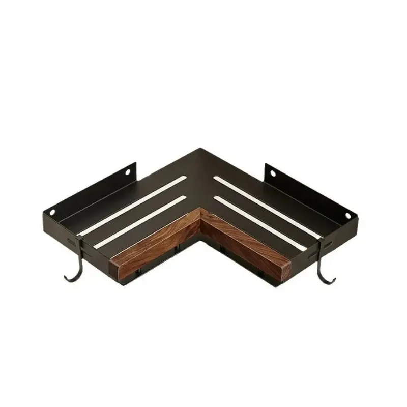 Walnut Corner Bathroom Shelf 6