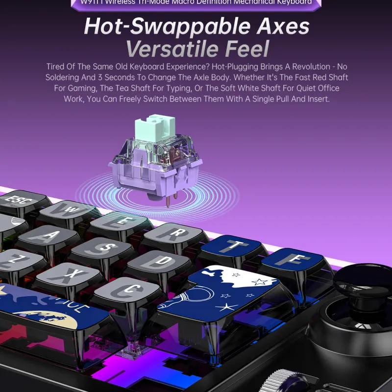 3-Mode Bluetooth Mechanical Macro Keypad 4