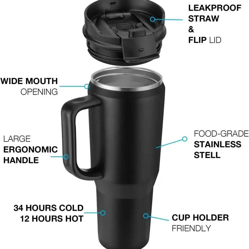 40 oz Insulated Tumbler with Handle 2