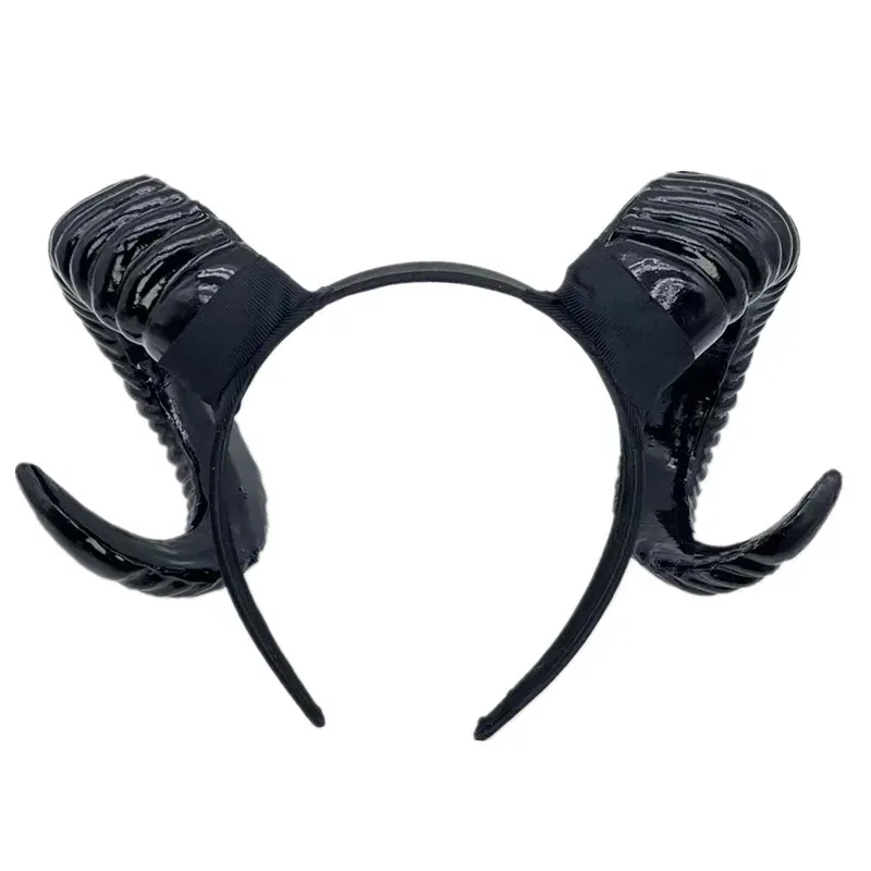 Black Demon Horn Cosplay Headdress 4
