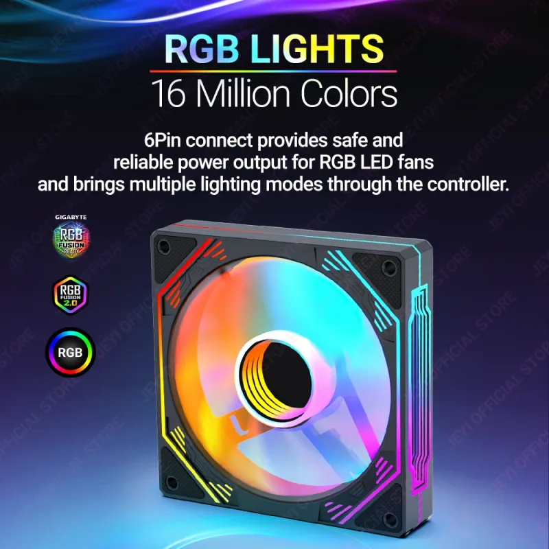 JEYI 120mm RGB PC Cooling Fan Kit 3