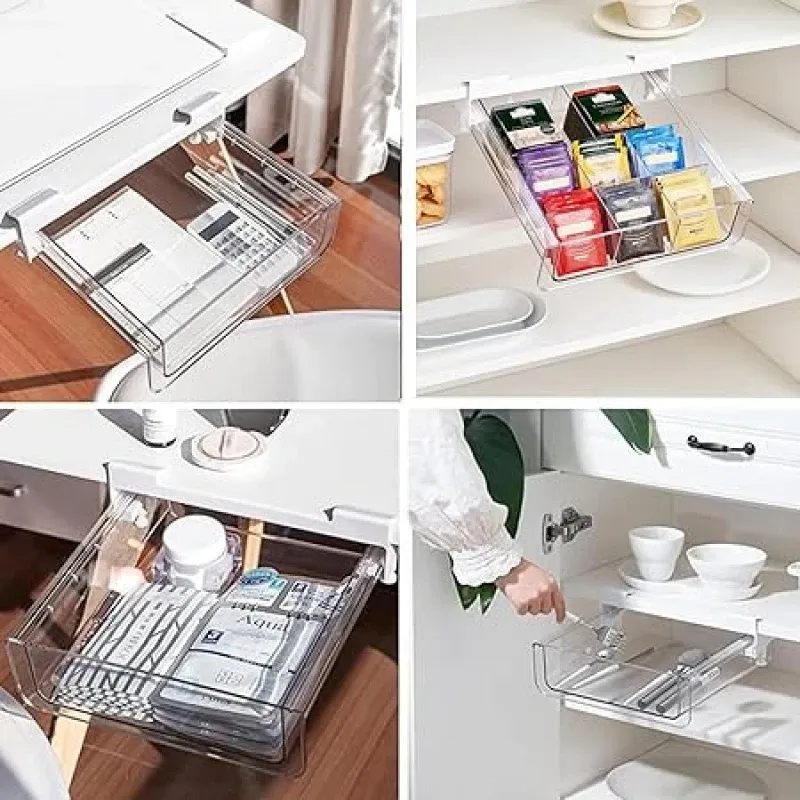 Clear Pull Out Fridge Organizer Bins 4