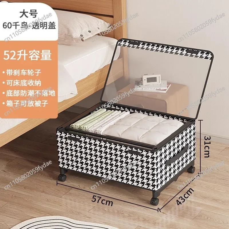 Under-Bed Storage Box, 2-Pack with Wheels 3