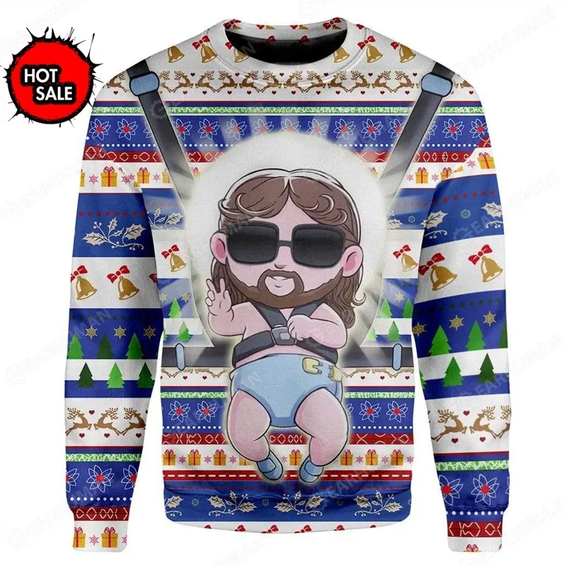 Happy Birthday Jesus 3D Ugly Christmas Sweatshirt 5
