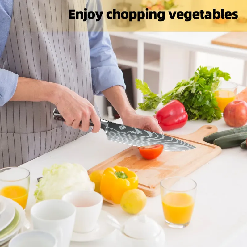 MDHAND Japanese Chef Knife Set 4