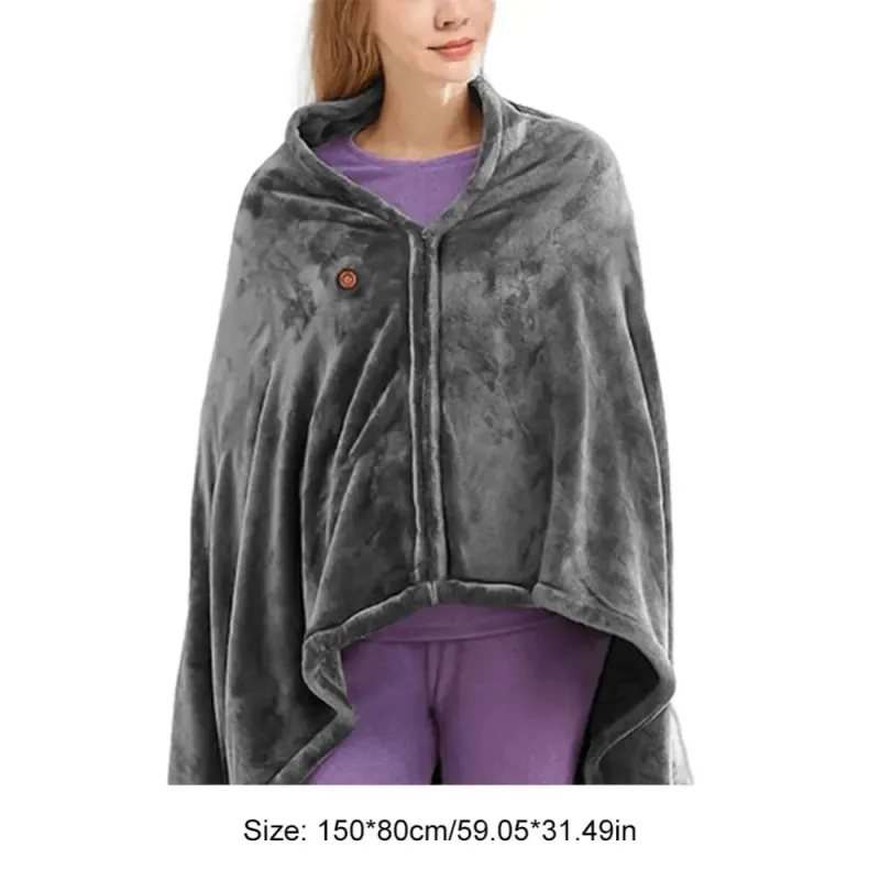 USB Fleece Electric Heated Lap Blanket 6