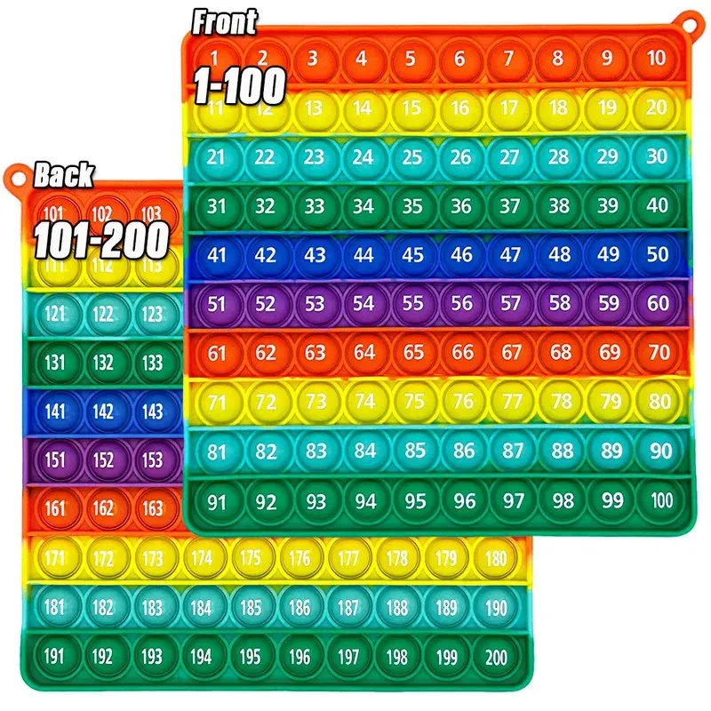 Rainbow Math Counting Bubble Board 1