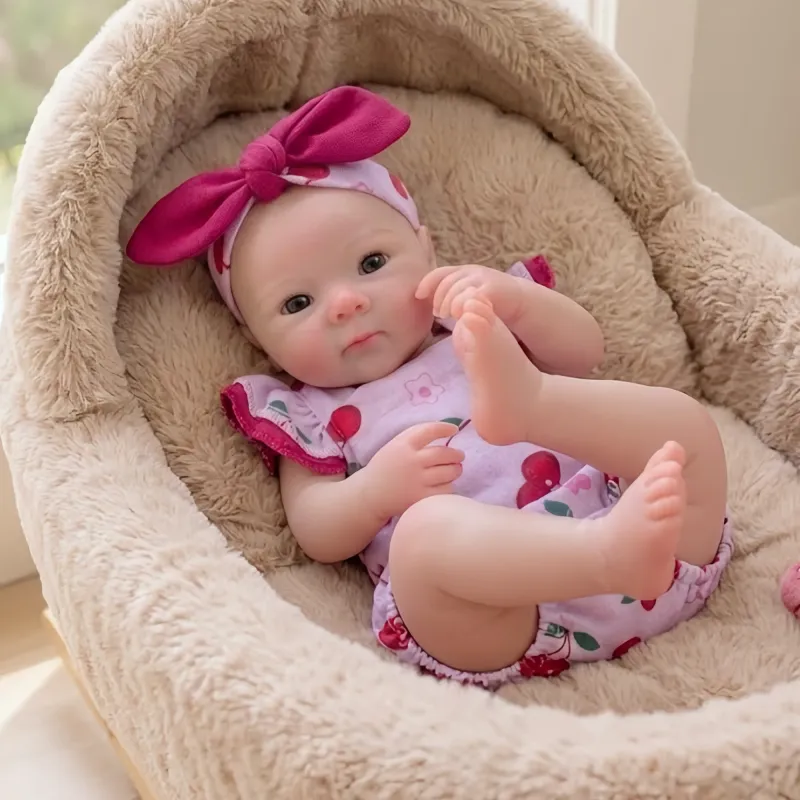 13" Silicone Reborn Baby Girl Doll 6