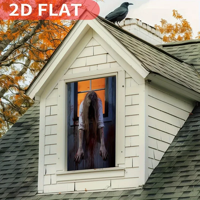 Scary Halloween Window Banner Cling 5