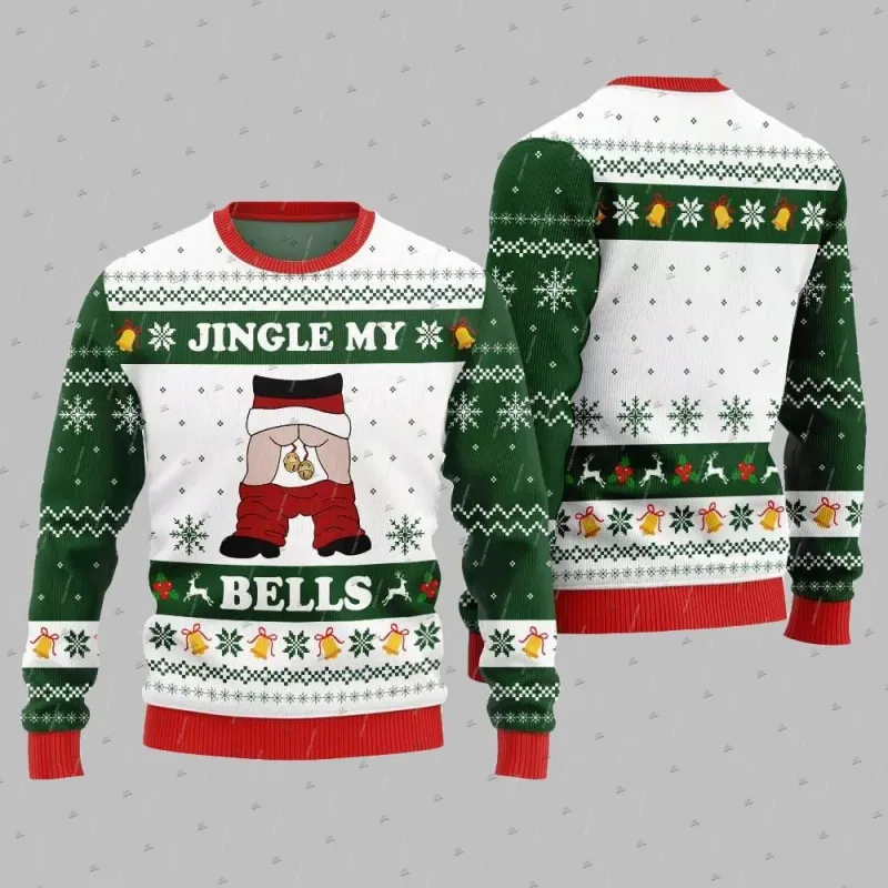 Christmas Ugly Sweater Santa Skull 3D Print Pullover 2
