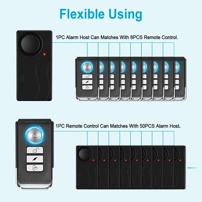 Wireless Vibration Bike Alarm 6