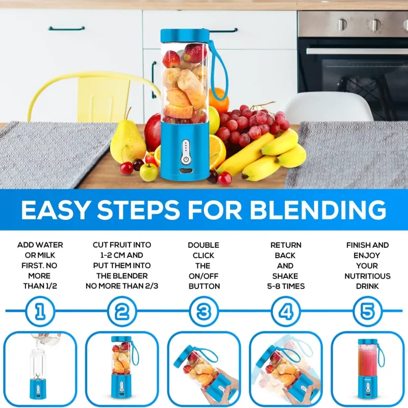 Portable 530ml Smoothie Blender with Battery 5