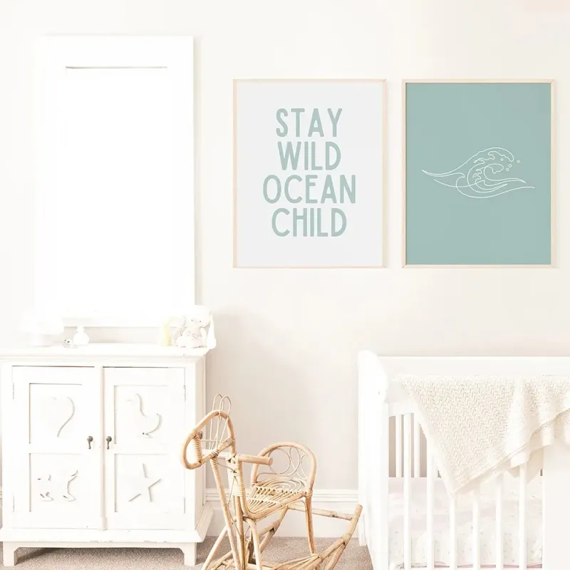 Boho Surf Beach Wall Art Set 2