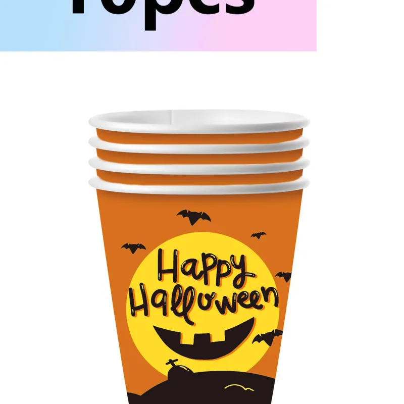 Halloween Horror Party Plate & Cup Set 4