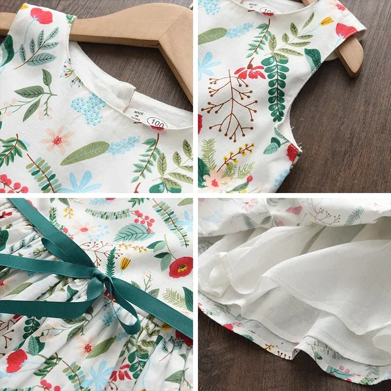 Floral Princess Girls Dress 3-7Y 3