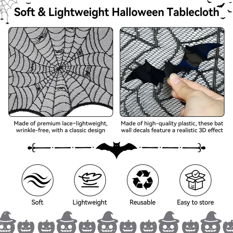 Halloween Spiderweb Decorations Set 3