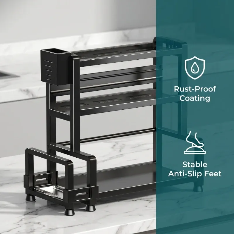 3-Tier Carbon Steel Kitchen Organizer 5
